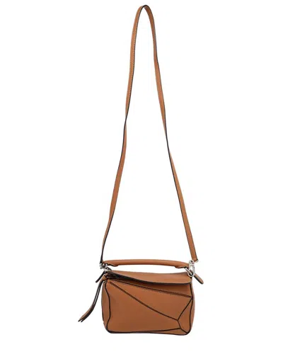 Pre-owned Loewe Brown Leather Puzzle Mini Bag (authentic Pre-loved) In Brown | Brown