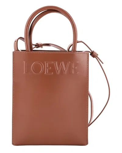 Pre-owned Loewe Brown Leather Standard A5 Convertible Tote (authentic Pre-loved)