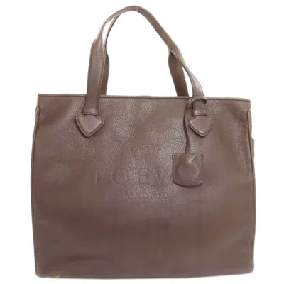 Pre-owned Loewe Brown Leather Tote Bag ()