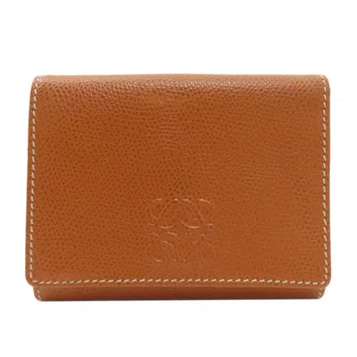 Pre-owned Loewe Brown Leather Wallet (bi-fold) ()