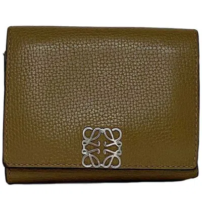 Pre-owned Loewe Brown Leather Wallet (tri-fold) ()