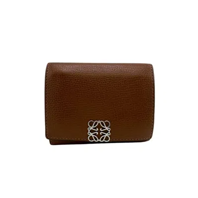 Pre-owned Loewe Brown Leather Wallet (tri-fold) ()
