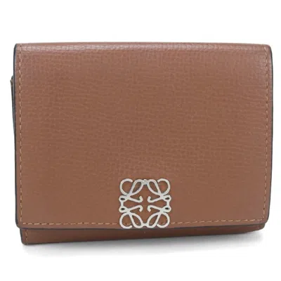 Pre-owned Loewe Brown Leather Wallet (tri-fold) ()