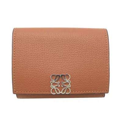 Pre-owned Loewe Brown Leather Wallet (tri-fold) ()