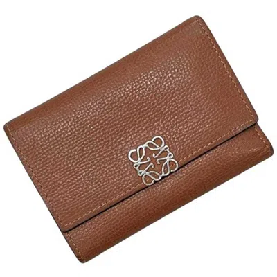 Pre-owned Loewe Brown Leather Wallet (tri-fold) ()