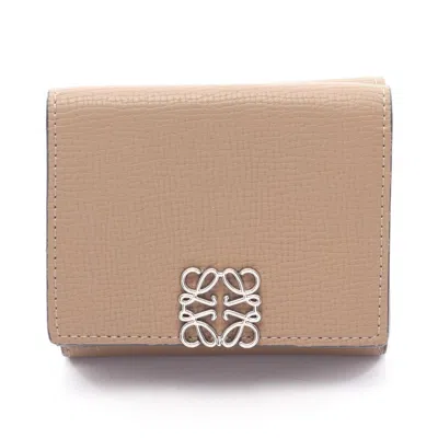 Pre-owned Loewe Brown Leather Wallet (tri-fold) ()