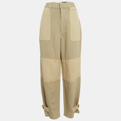 Pre-owned Loewe Brown Linen Blend Patch Pocket Cargo Pants S