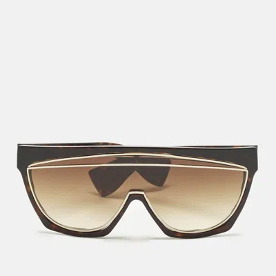 Pre-owned Loewe Brown Lw40012i Tyra Masked Shield Sunglasses