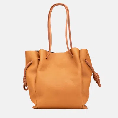 Pre-owned Loewe Brown Medium Leather Flamenco Knot Tote