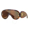 Loewe Brown Mirror Mask Unisex Sunglasses Lw40108i 52g 140
