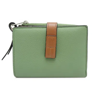 Pre-owned Loewe Brown Moss Green Leather Wallet (bi-fold) ()