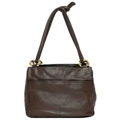 Pre-owned Loewe Brown Nappa Leather Shoulder Bag ()