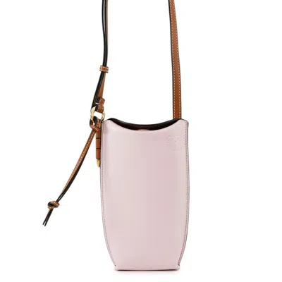 Pre-owned Loewe Brown Orange Pink Leather Pochette Shoulder Bag ()
