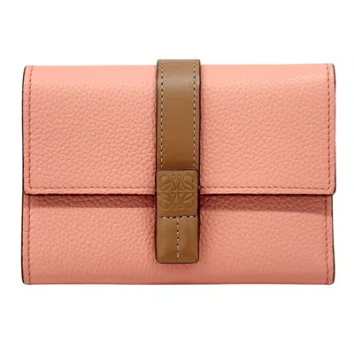 Pre-owned Loewe Brown Orange Pink Wallet (tri-fold) ()