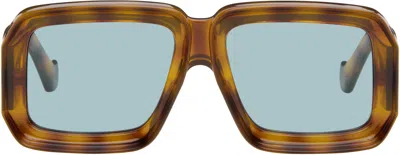 Loewe Brown Paula's Ibiza 'dive In' Mask Sunglasses In Green