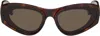 Loewe Brown Paula's Ibiza Goggle Cat-eye Sunglasses In Brown
