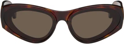 Loewe Brown Paula's Ibiza Goggle Cat-eye Sunglasses