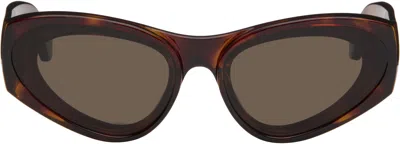 Loewe Brown Paula's Ibiza Goggle Cat-eye Sunglasses