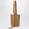Loewe Brown Calfskin Pebble Bucket Medium Bag In Green