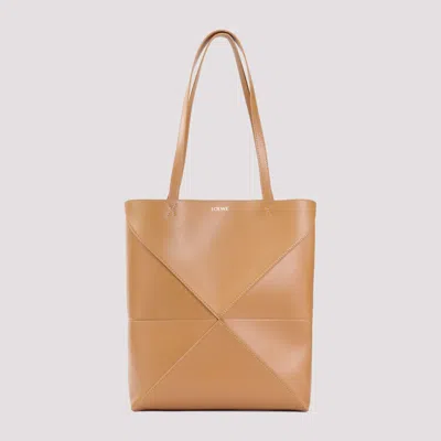 Loewe Brown Puzzle Fold Medium Tote Bag