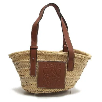 Pre-owned Loewe Brown Raffia Leather Baguette Bag ()