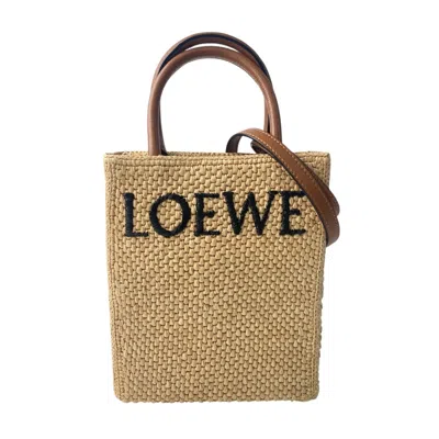Pre-owned Loewe Brown Raffia Leather Shoulder Bag Tote Bag ()