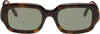 Loewe Brown Rectangular Slim Sunglasses In Brown