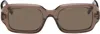 Loewe Brown Rectangular Slim Sunglasses In Neutral
