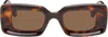 Loewe Brown Rectangular Sunglasses In Brown