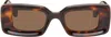 Loewe Brown Rectangular Sunglasses In Brown
