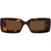 Loewe Brown Rectangular Sunglasses In Brown