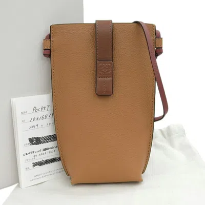 Pre-owned Loewe Brown Red Color Leather Shoulder Bag () In Multi