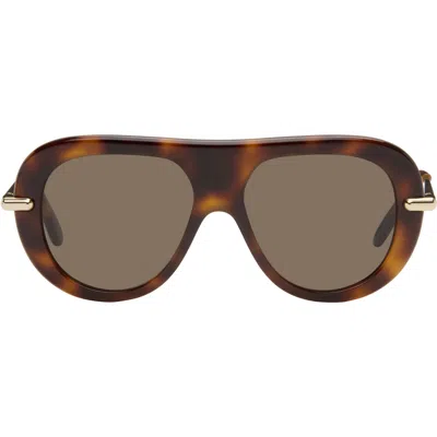 Loewe Brown Slim Aviator Sunglasses