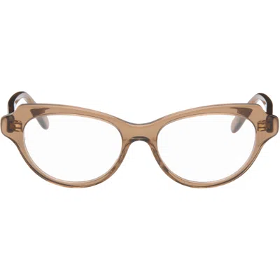Loewe Brown Slim Oval Glasses In Dark Brown/other