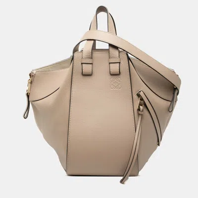 Pre-owned Loewe Brown Small Grained Calfskin Hammock Bag