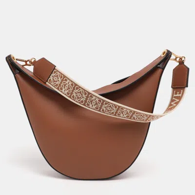 Pre-owned Loewe Brown Small Leather Luna Hobo