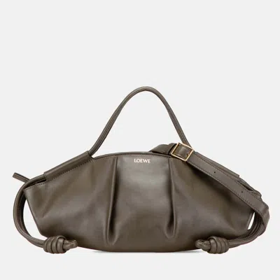 Pre-owned Loewe Brown Small Nappa Paseo Satchel