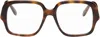 Loewe Brown Anagram Square-frame Glasses In Dark Havana