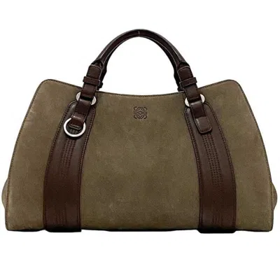 Pre-owned Loewe Brown Suede Leather Handbag Tote Bag ()