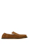Loewe Mocassini Flex In Pelle Scamosciata Cammello Uomo In Brown