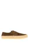 Loewe Rio Lace Up Espadrilles In Suede And Raffia In Brown
