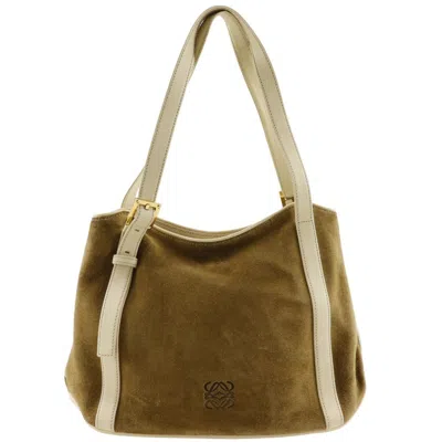 Pre-owned Loewe Brown Suede Shoulder Bag ()
