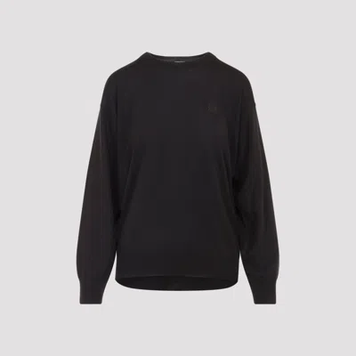 Loewe Brown Wool Sweater In Black
