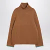 Loewe Brown Wool Turtleneck Sweater In Brown