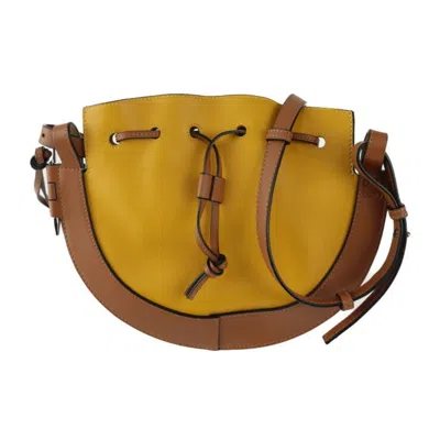Pre-owned Loewe Brown Yellow Handbag Pochette Shoulder Bag Tote Bag ()