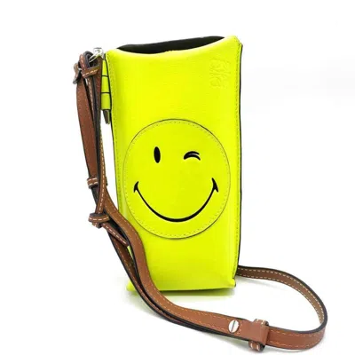 Pre-owned Loewe Brown Yellow Leather Pouch Shoulder Bag ()