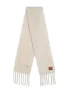 Loewe White Wool And Mohair Scarf Women In White