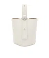 Loewe Womens Soft White Pebble Mini Leather Bucket Bag In Nude