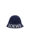 Loewe Bucket Hat In Deep Navy Blue