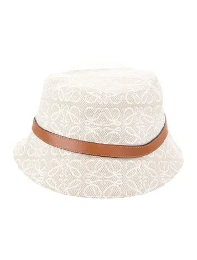 Pre-owned Loewe Bucket Hat In Neutral